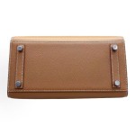 HERMES Birkin 25 Silver clasp platinum handbag 25 Women\'s Edition 37 Gold Brown